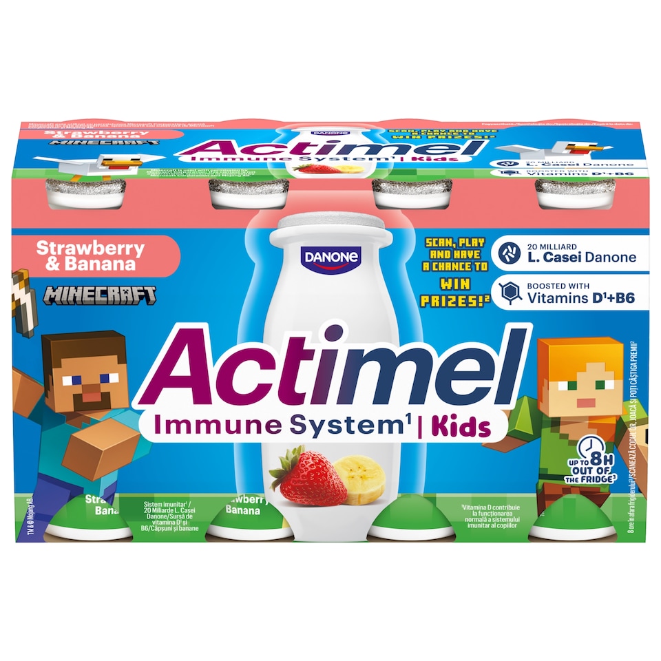 ACTIMEL Kids Jahoda - Banán 8x100g