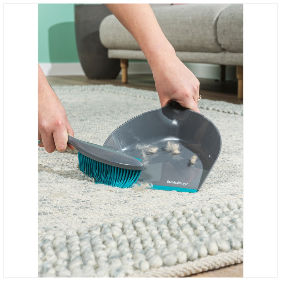 image 1 of Beldray Pet Plus Anti Bac Rubber Dustpan & Brush