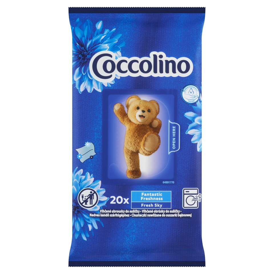 Obrázek 1 pro produkt Coccolino vlhčené ubrousky do sušičky 20 ks