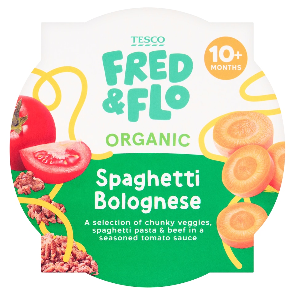 TESCO FRED & FLO  Organic Spaghetti Bolognese 190g