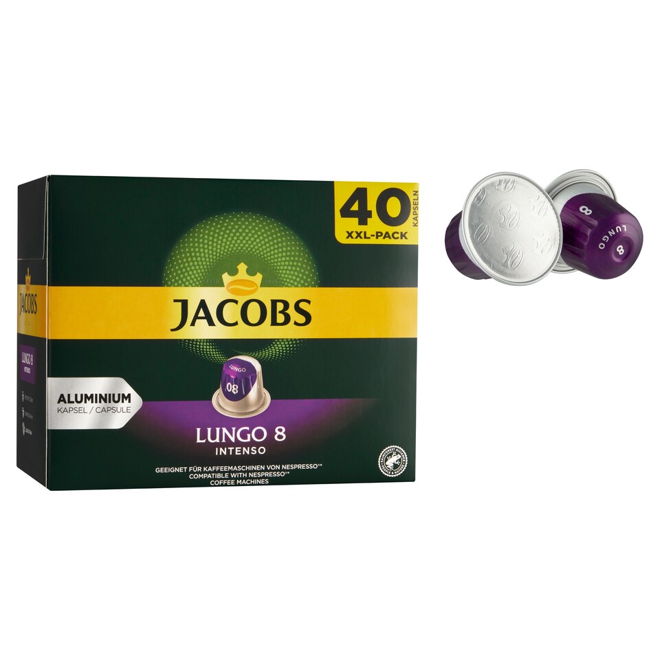 obrázok 1 z Jacobs Lungo 8 Intenso káva pražená mletá v kapsuliach 40 ks 208 g