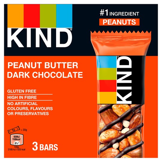 Kind Peanut Butter & Dark Chocolate Nut Bars 3 X 30G