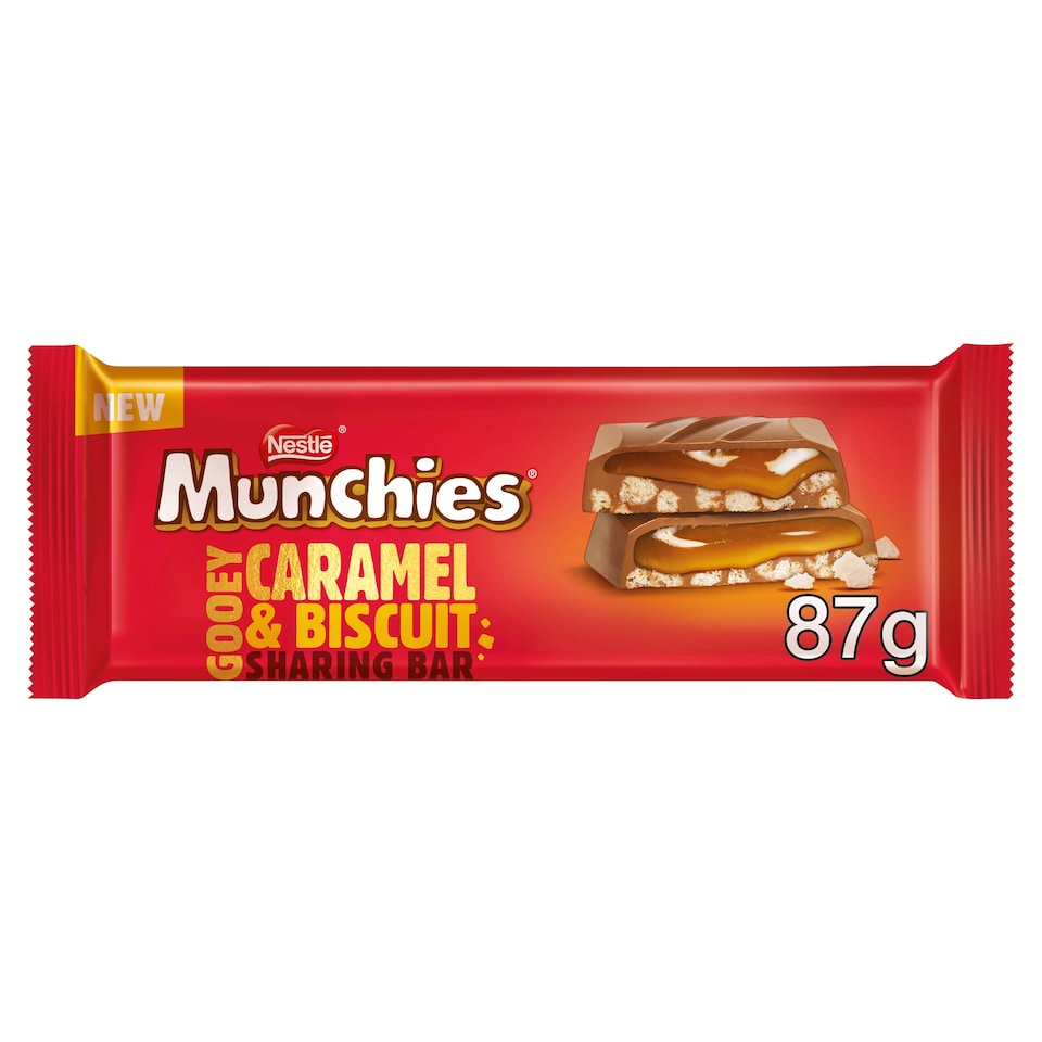 Munchies Caramel Biscuit Sharing Bar 87g