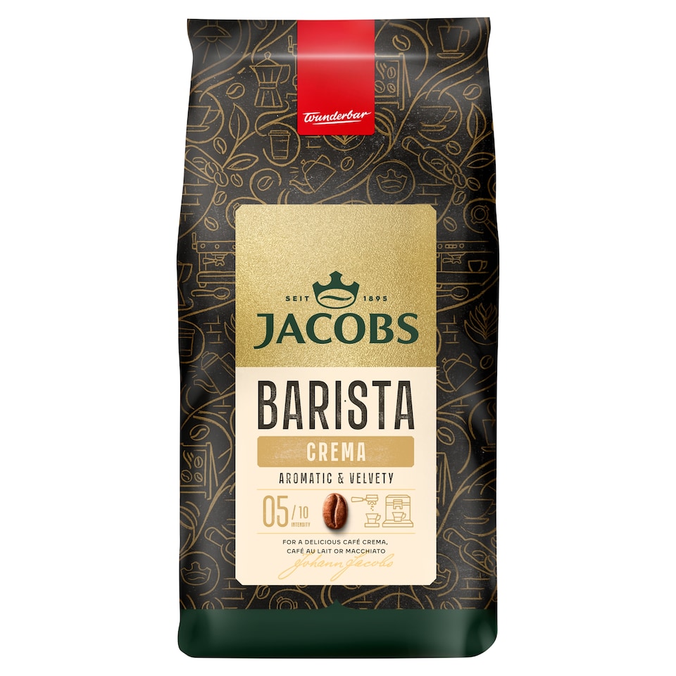 Jacobs Barista Crema káva pražená zrnková 1000g