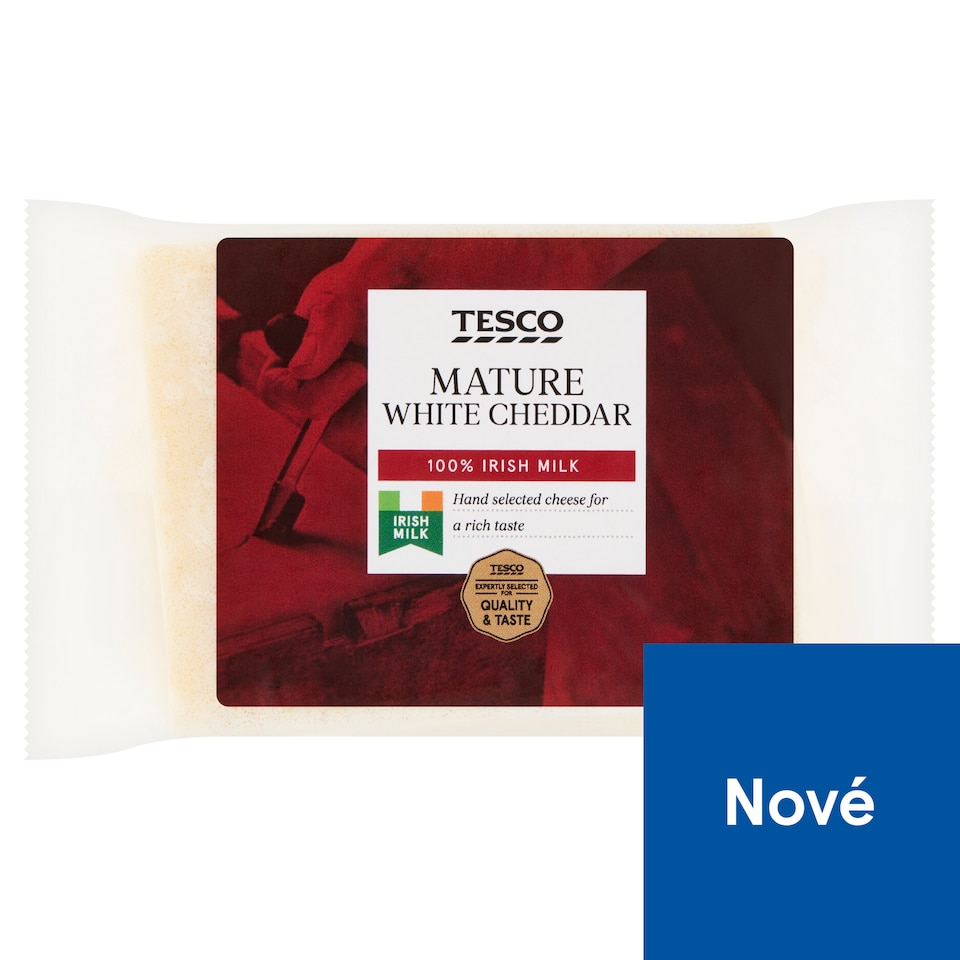 Tesco Přírodní zrající plnotučný tvrdý sýr cheddar 200g