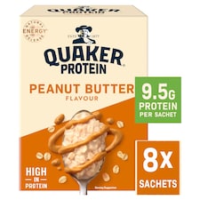 Quaker High Protein Peanut Butter Porridge Sachets Oat So Simple 8x43g