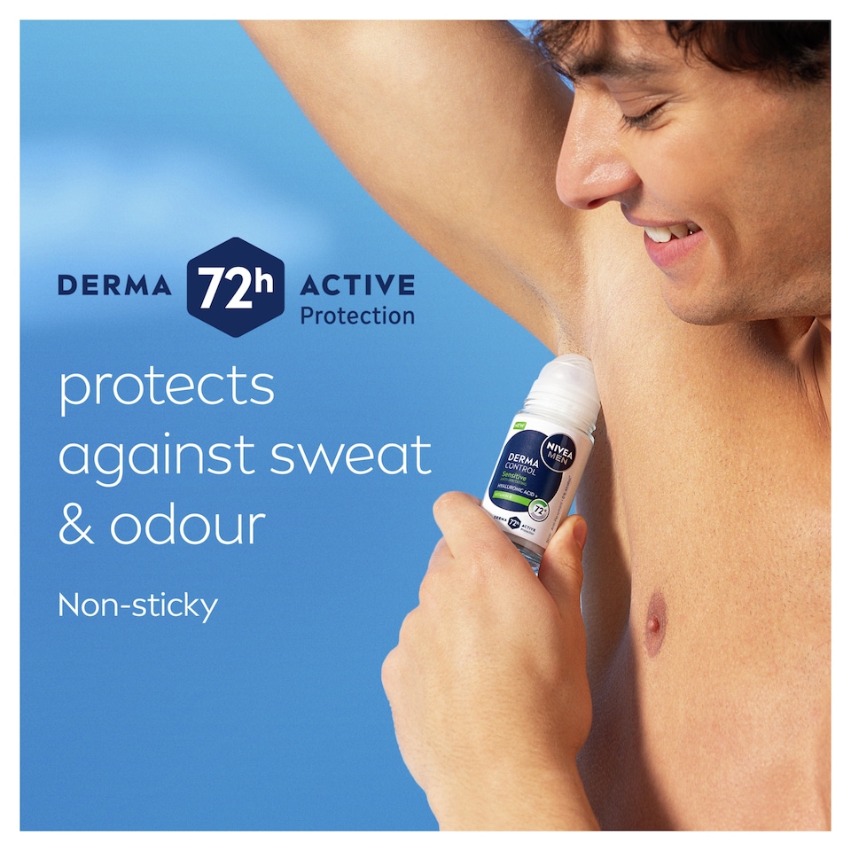 image 1 of NIVEA MEN Derma Control Sensitive 72h Anti-Perspirant Deodorant Roll On 50ml