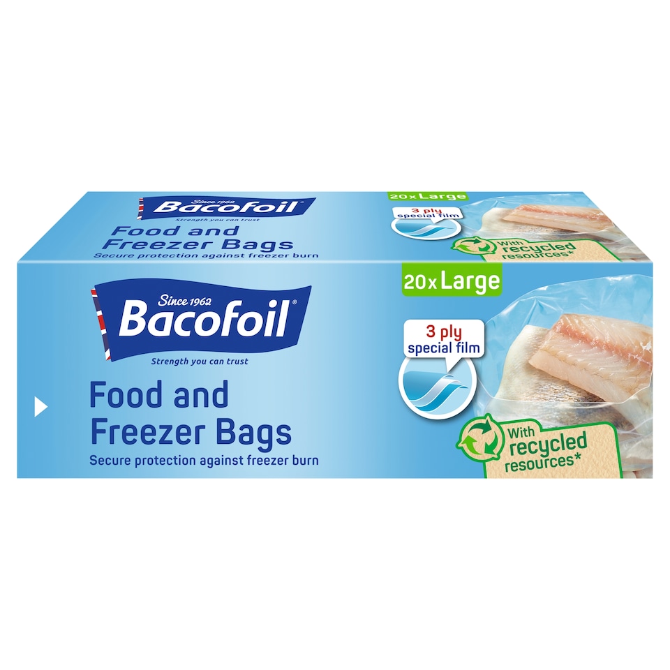 image 1 of Bacofoil Freezer Bags Large 20 Pack