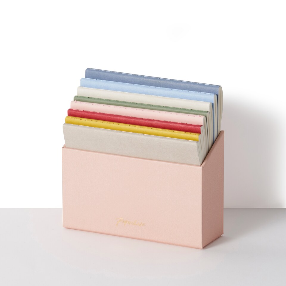 image 1 of Paperchase A6 8pk Notebook Library
