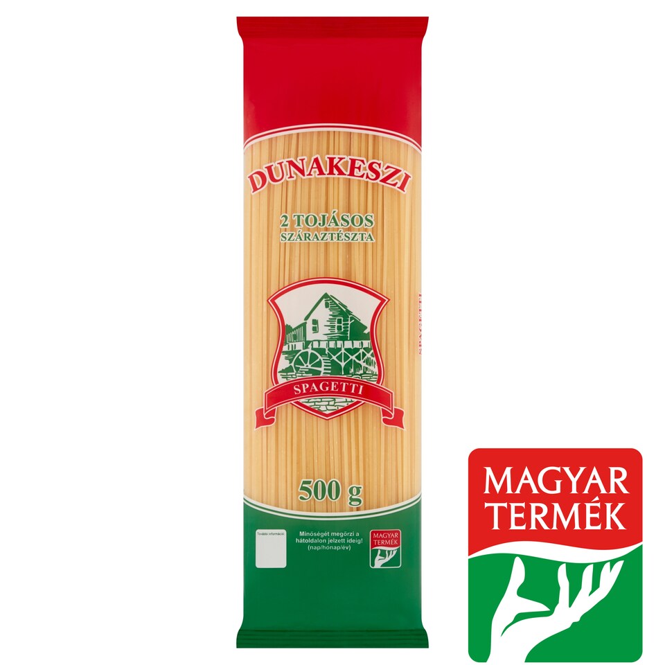 Dunakeszi spagetti 2 tojásos száraztészta 500 g