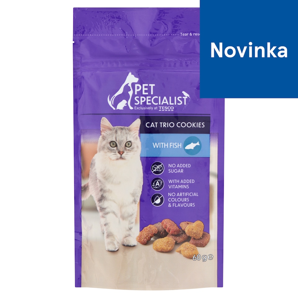 Pet Specialist Cat Trio Cookies with Fish 60 g