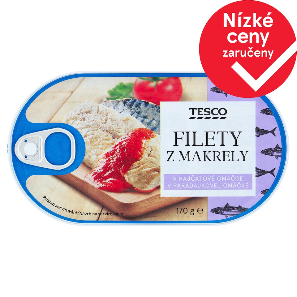 Tesco Mackerel Fillets in Tomato Sauce 170g
