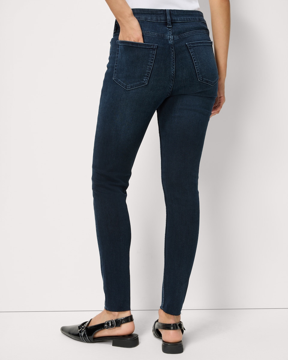 image 1 of F&F Low Rise Sculpt Skinny Jeans in Navy