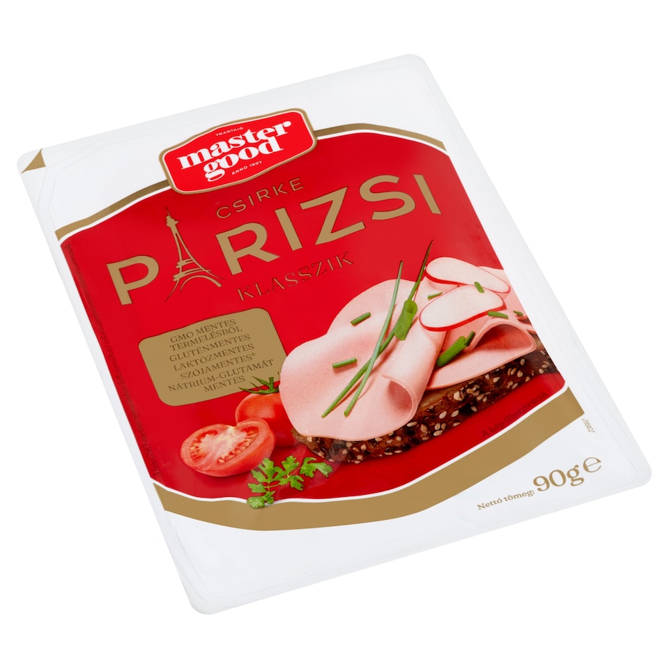 Master Good Klasszik szeletelt, füst ízesítésű csirke párizsi 90 g