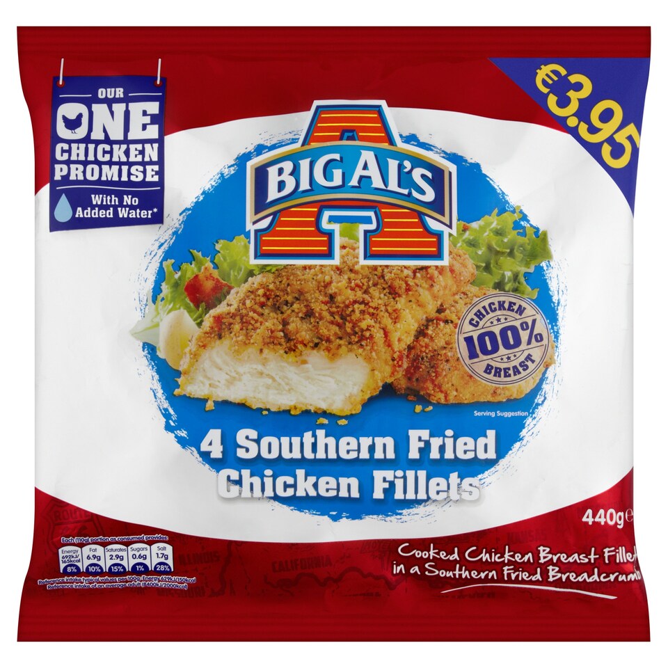 Big Al's Kitchen Southern Fried Chicken Fillets 440G