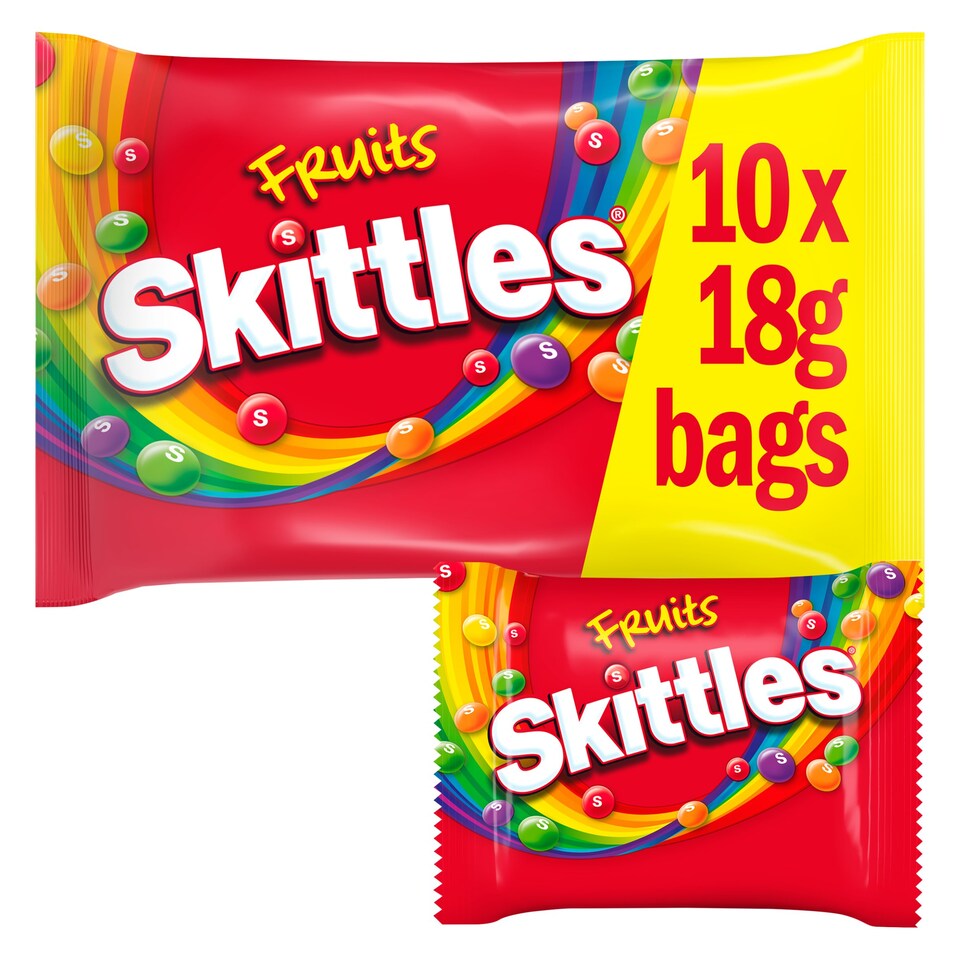 Skittles 10 Fruit Fun Size Bags 180G
