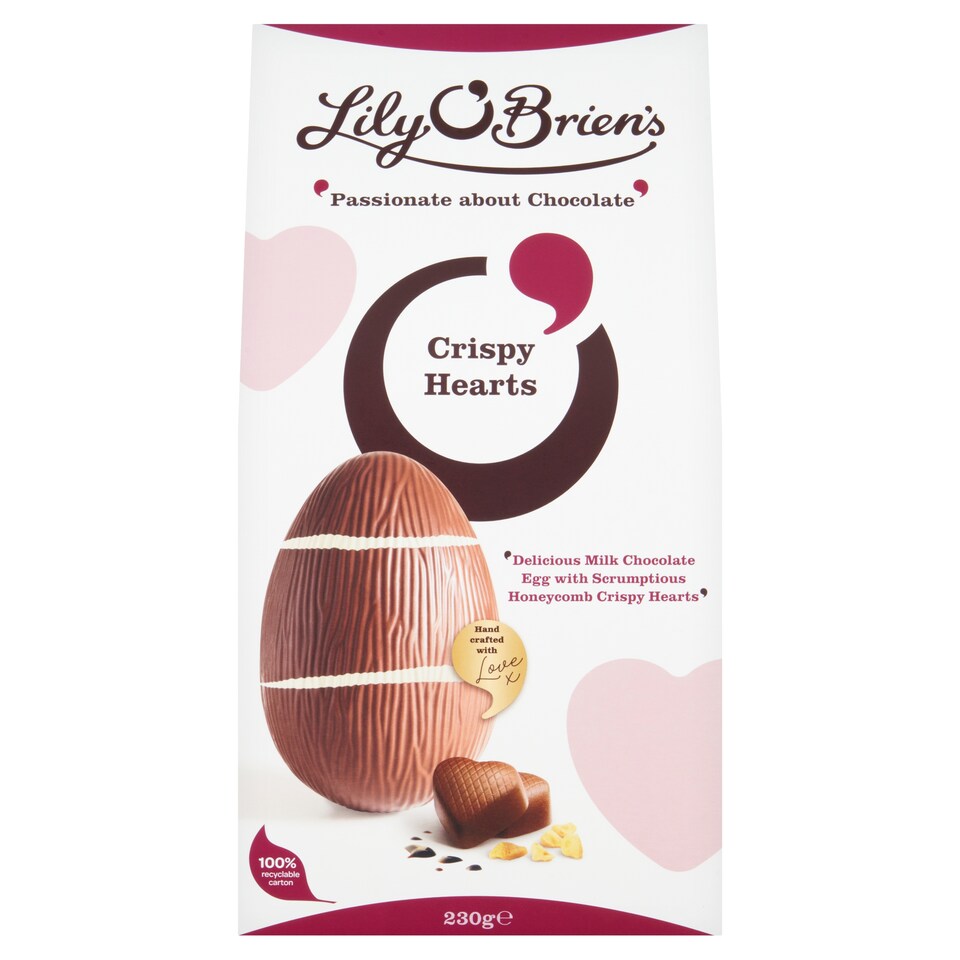 Lily O'Brien's Crispy heart Pouch Easter Egg 230G