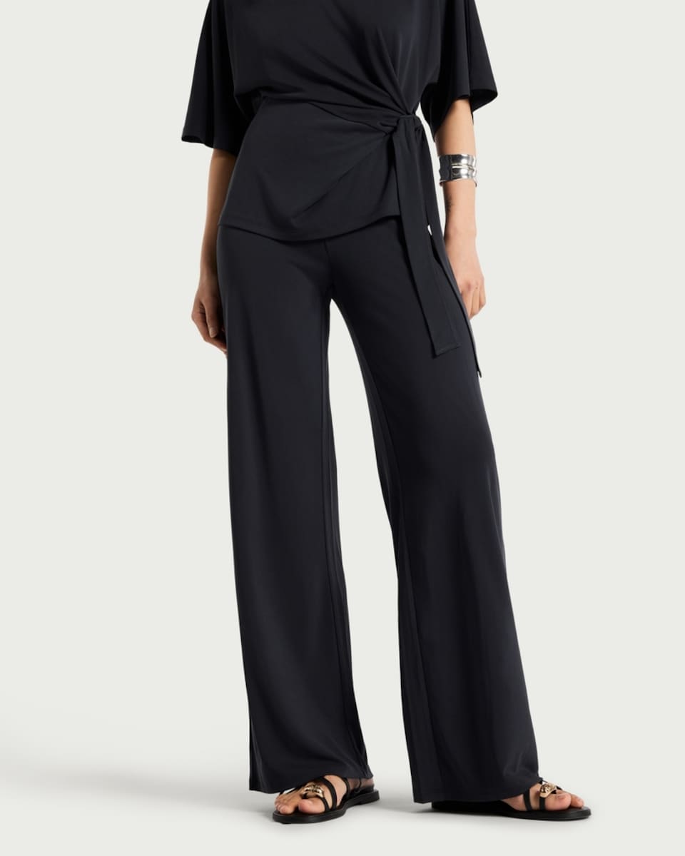 image 1 of F&F Wide Leg Co-ord Trousers in Grey