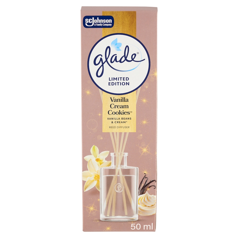 obrázok 1 z Glade Vanilla Cream Cookies osviežovač vzduchu vonné tyčinky 50 ml