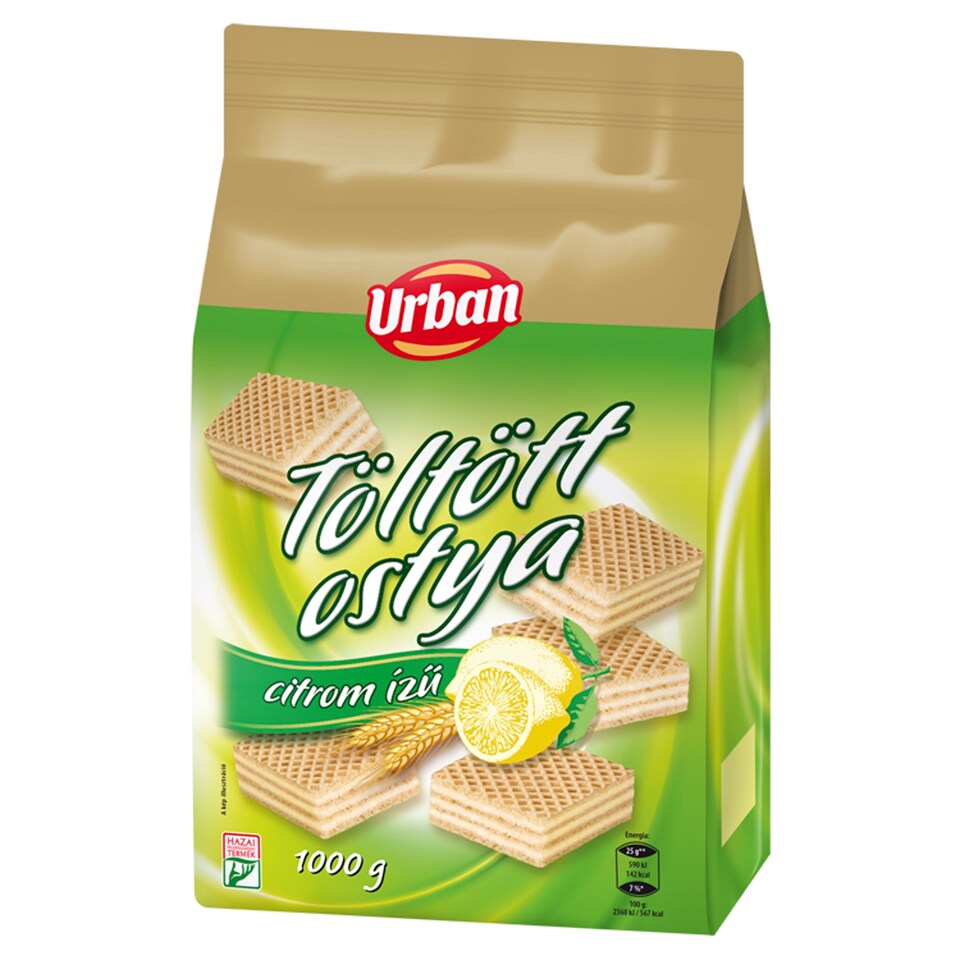 Urban citrom ízű krémmel töltött ostya 1000 g