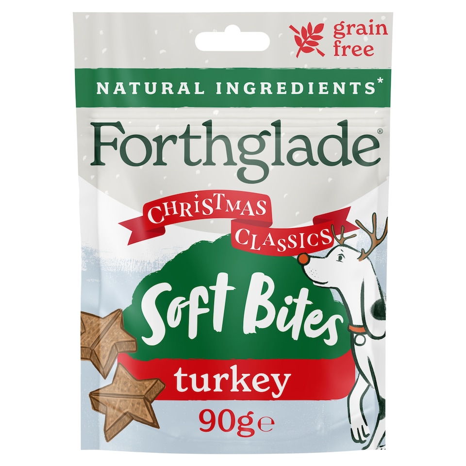 image 1 of Forthglade Christmas Soft Bite Turkey & Cranberry Dog Treats 90g