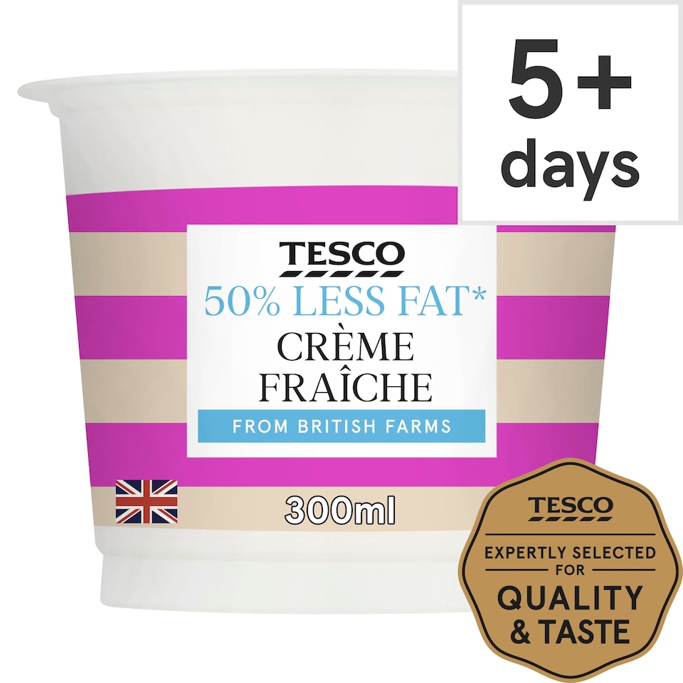 Tesco 50% Less Fat Creme Fraiche 300Ml