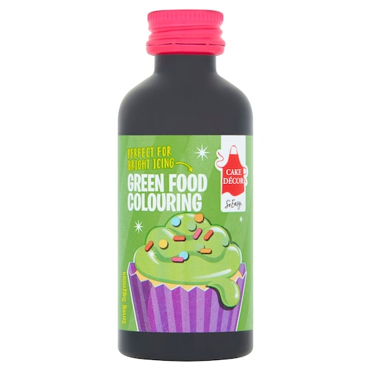 Cake Decor Green Food Colouring 60Ml Tesco Groceries