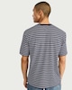 image 3 of The F&F Edit Linen Rich Striped T-Shirt in Navy