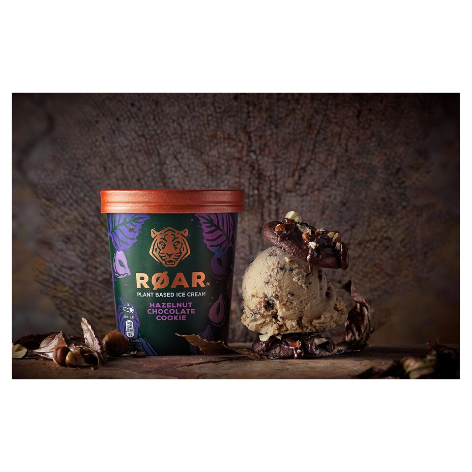 image 1 of Roar Hazelnut Chocolate Cookie Plant Based Ice Cream 500Ml