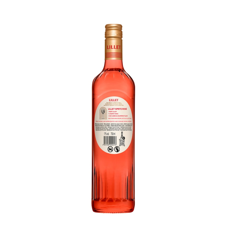 image 1 of Lillet Rosé Wine-Based Aperitif Liqueur Spritz Cocktail 75cl 17% ABV