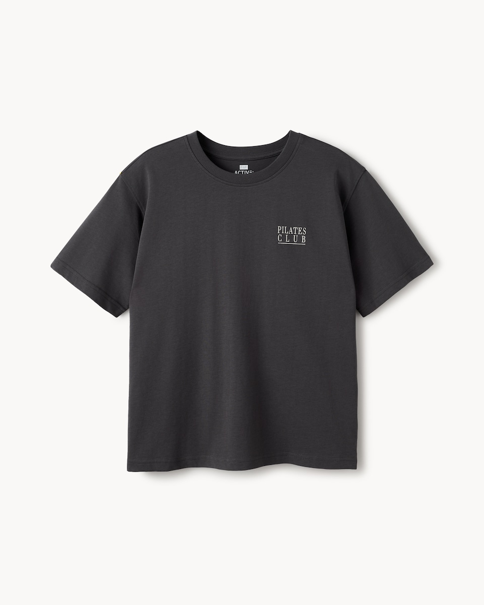 F&F Active ULTRASTRETCH Pure Cotton Pilates Club T-Shirt in Multi