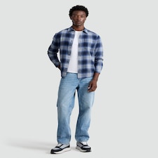 F&F Pure Cotton Relaxed Fit Denim Jeans in Blue