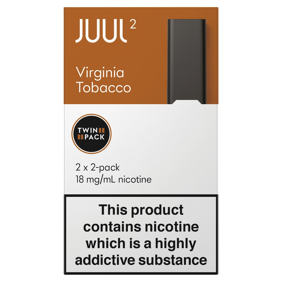 Juul2 Pods 18Mg/Ml Virginia Tobacco 2X2x1.2Ml