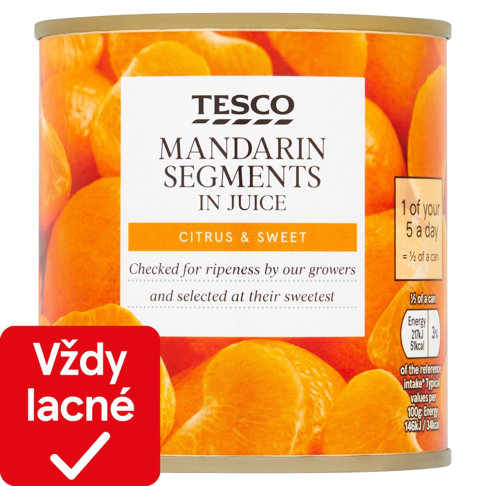 image 1 of Tesco Mandarin Segments in Juice 298 g