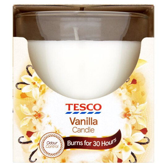 Tesco Vanilla Candle 120G Tesco Groceries
