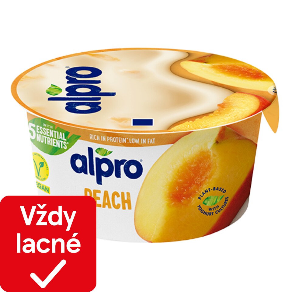 ALPRO Sójový Fermentovaný Výrobok Broskyňa 150g