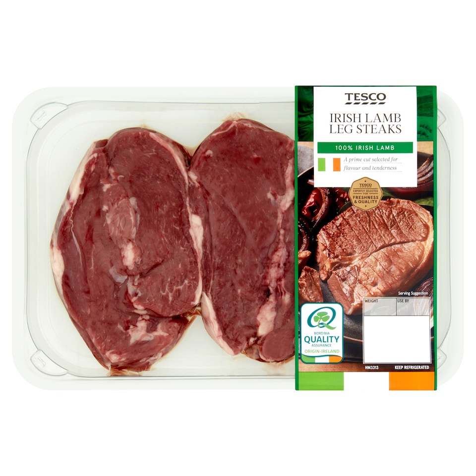 Tesco Irish Lamb Leg Steaks 313G