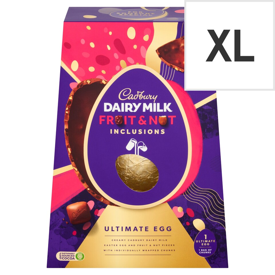 image 1 of Cadbury Dairy Milk Fruit And Nut Chocolate Easter Egg 400g