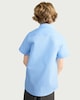 image 3 of F&F School Boys 3-Pack Regular Fit Short Sleeved Shirts in Blue