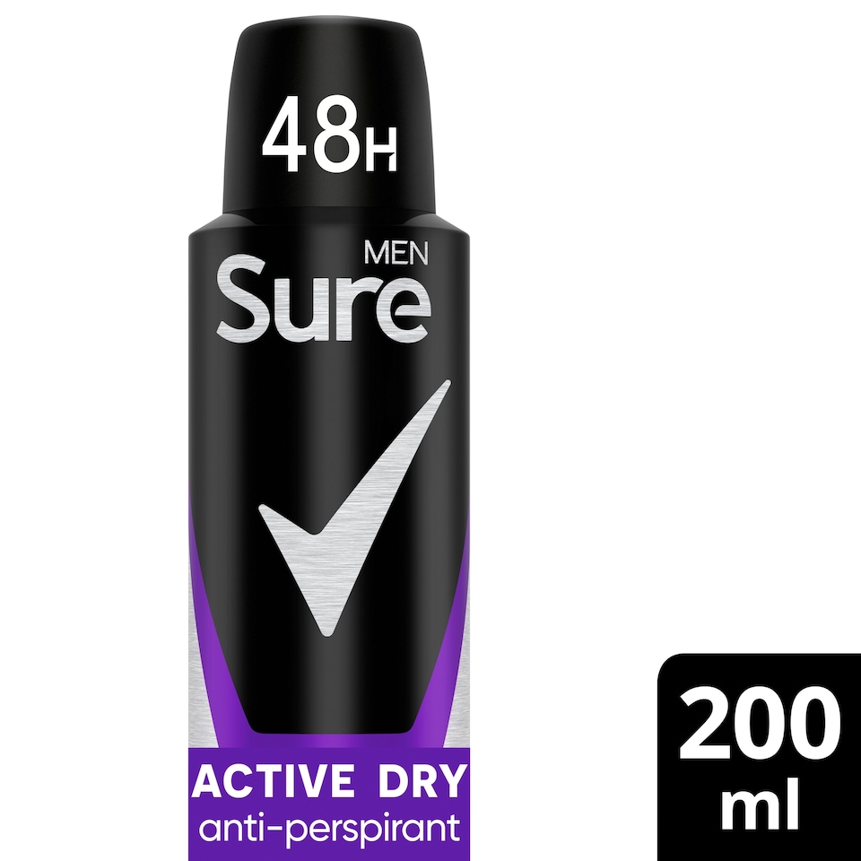 image 1 of Sure Men Active Dry 48h Antiperspirant Deodorant 200ml
