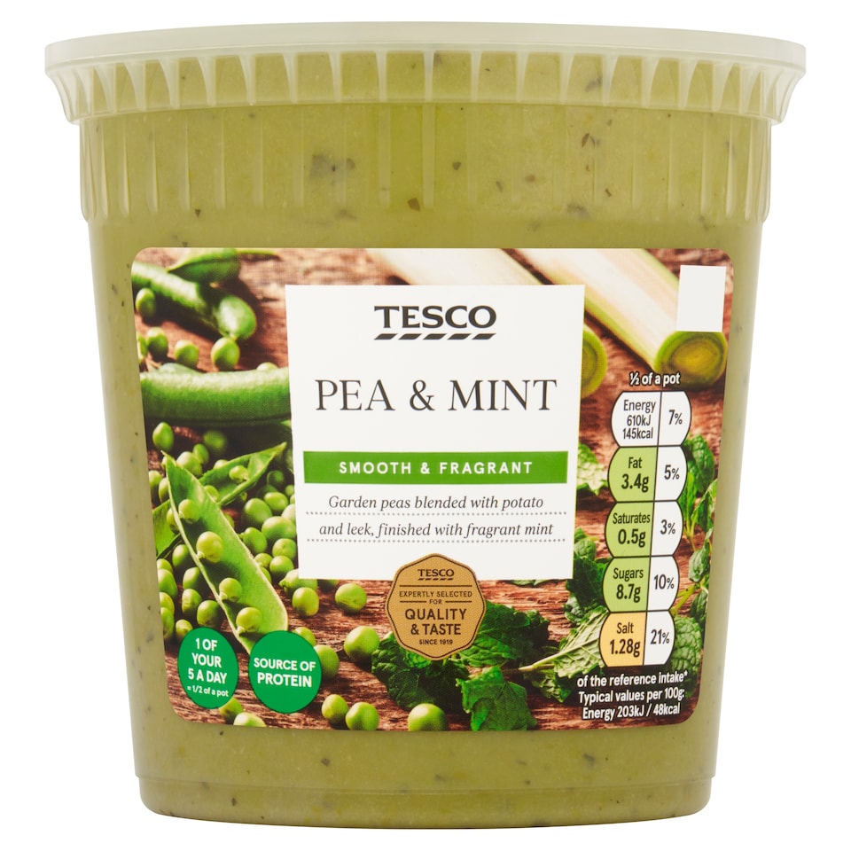 Tesco Pea & Mint Soup 600G