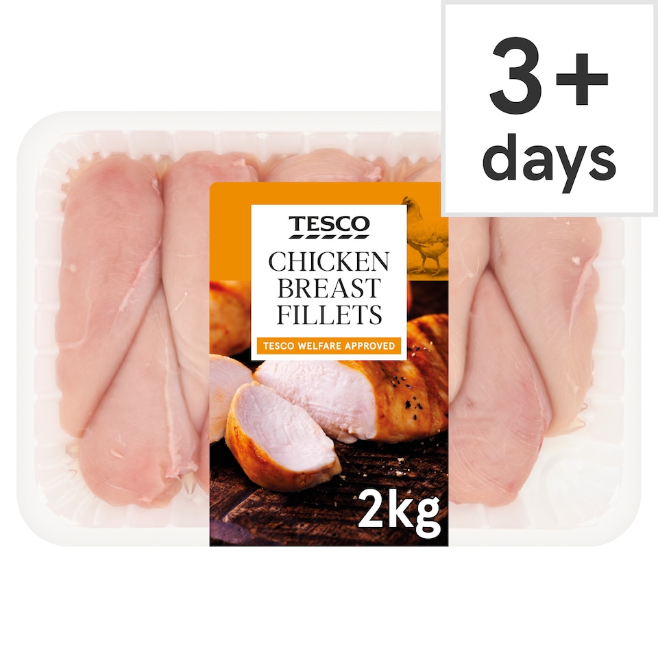 Tesco British Chicken Breast Fillets 2kg 