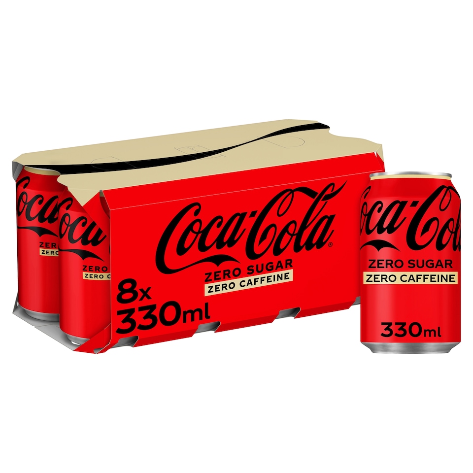 image 1 of Coca-Cola Zero Sugar Zero Caffeine 8 x 330ml
