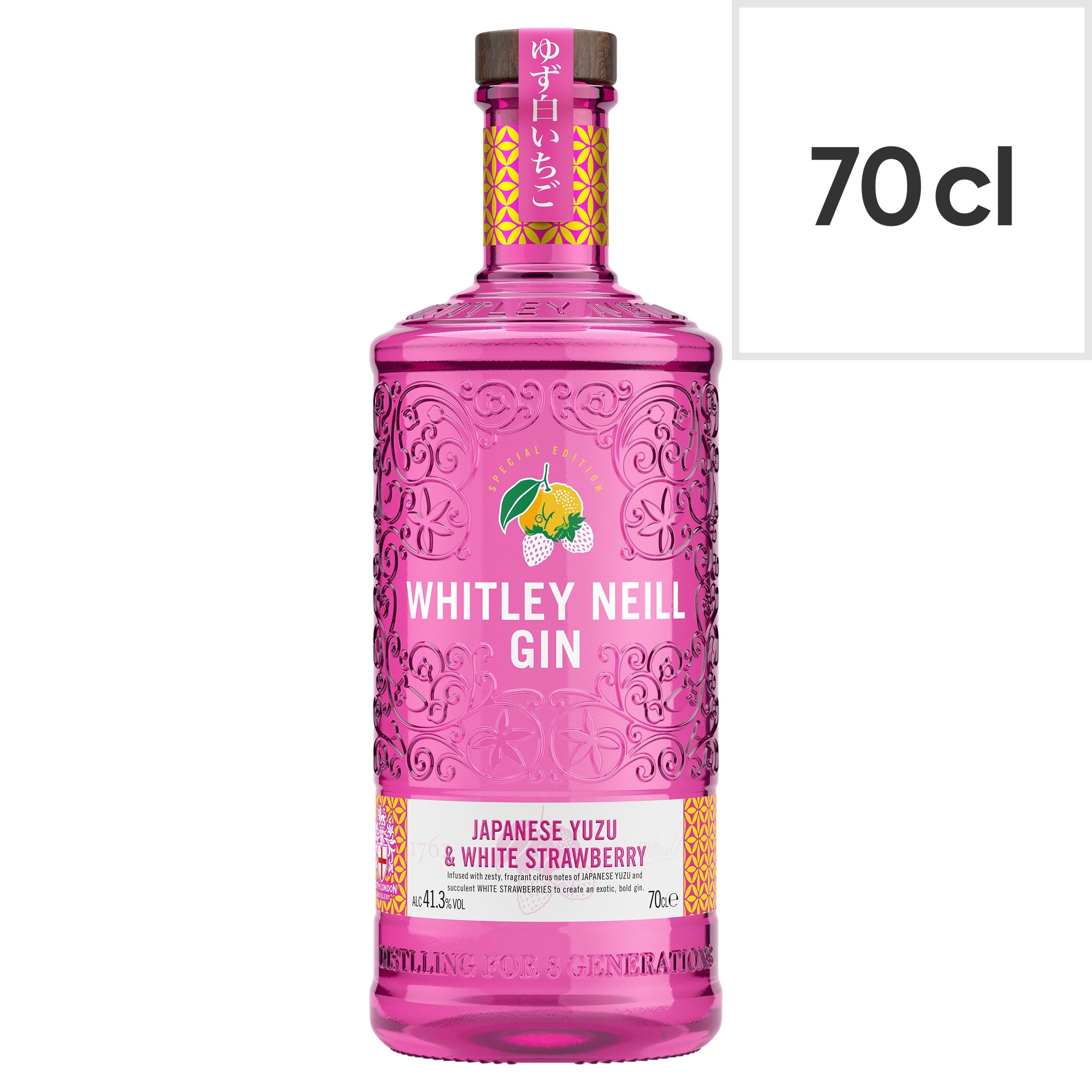 Whitley Neill Gin - Japanese Yuzu & White Strawberry 70cl