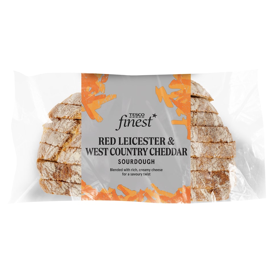 Tesco Finest Red Leicester & West Country Cheddar Sourdough Bread 400G