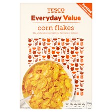 Tesco Everyday Value Corn FLKS Cereal 500g