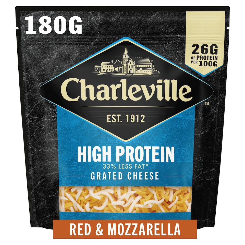 Charleville Lighter Red And Moz Grated Cheese 180G
