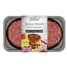 Tesco Finest Rump Smash Beef Burgers 300G