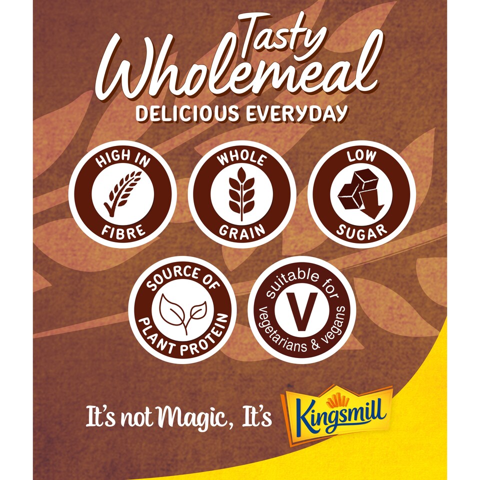 image 1 of Kingsmill Tasty Wholemeal Medium Bread 800G