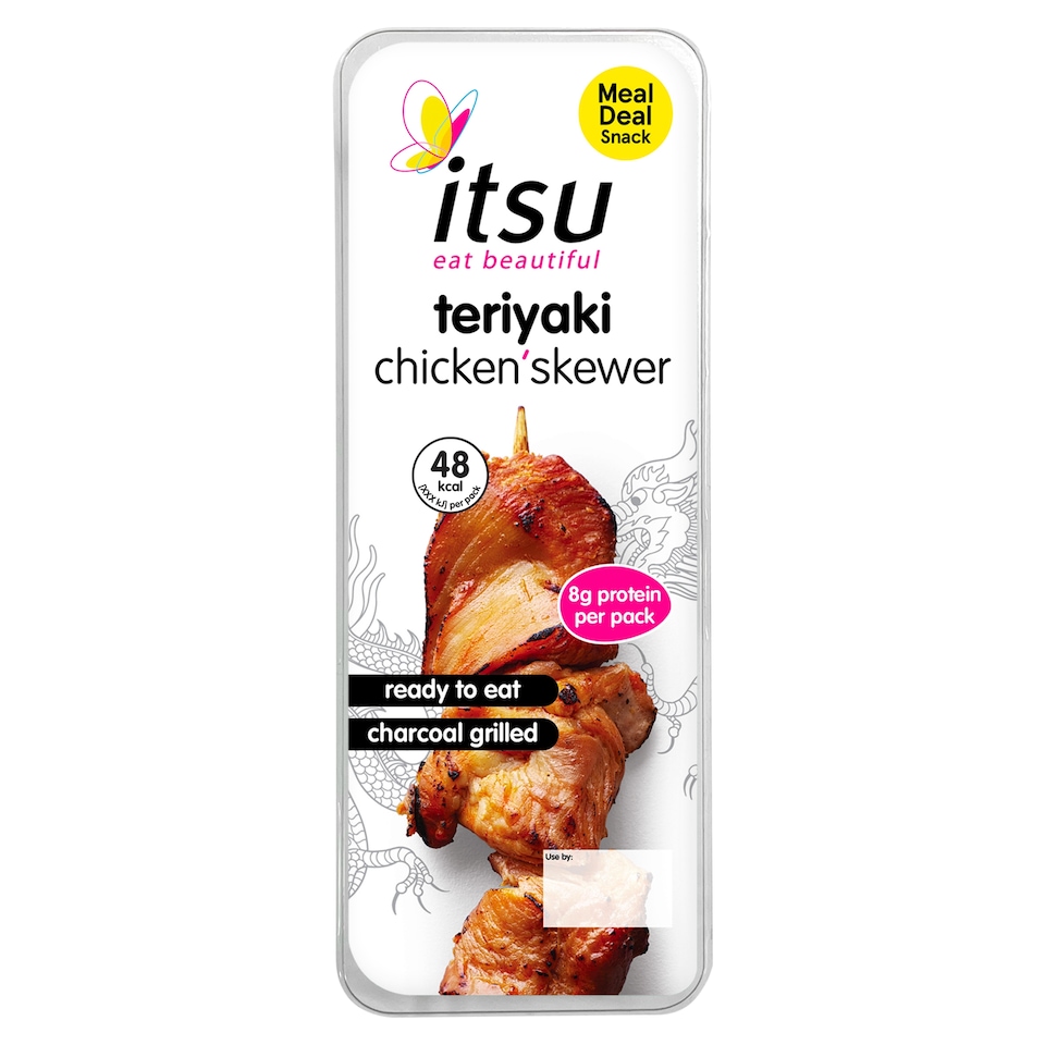 itsu teriyaki chicken skewer snack pack 35 g